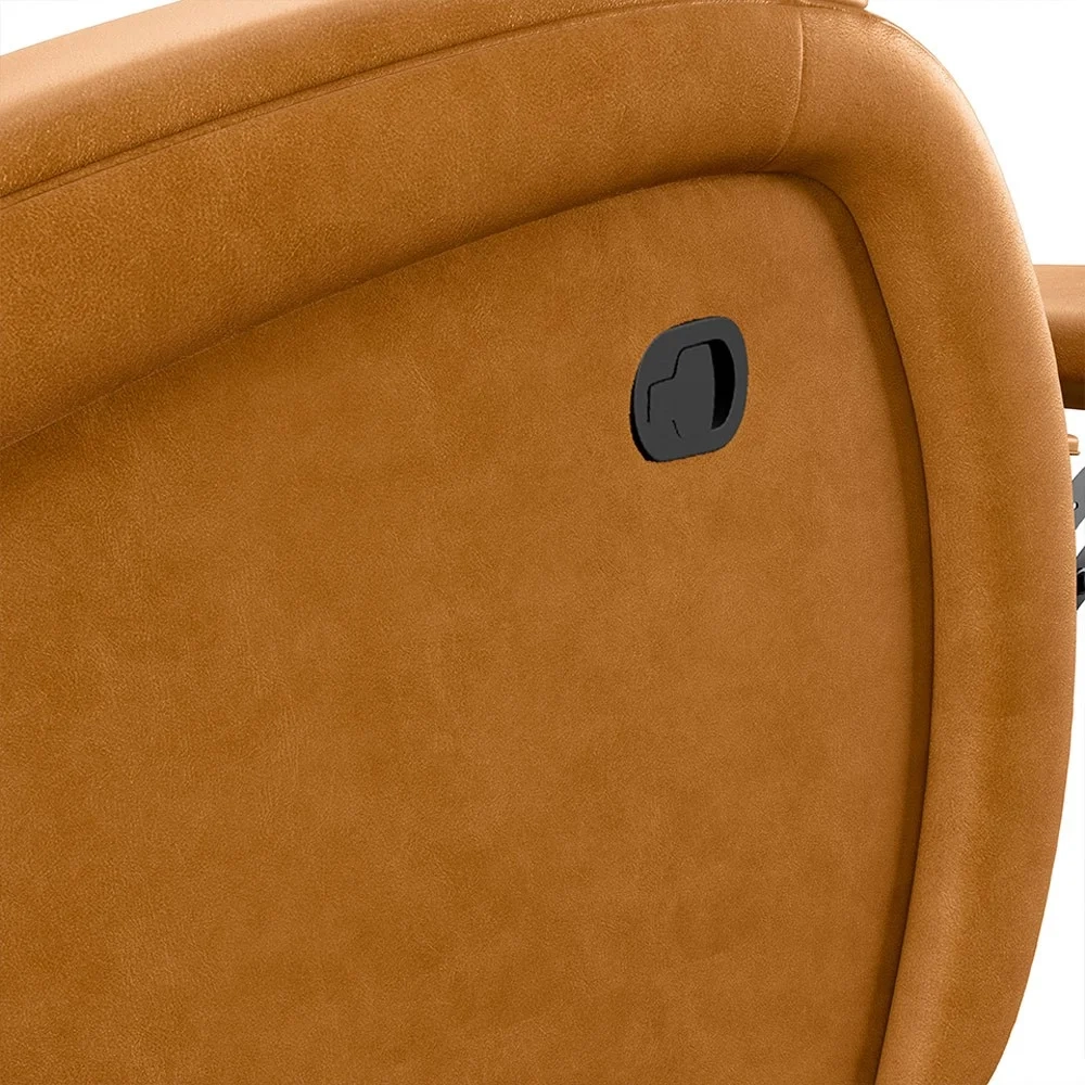 Poltrona do Papai Reclinável Kalie Glider Giratória Massagem FH9 PU Whisky - Mpozenato