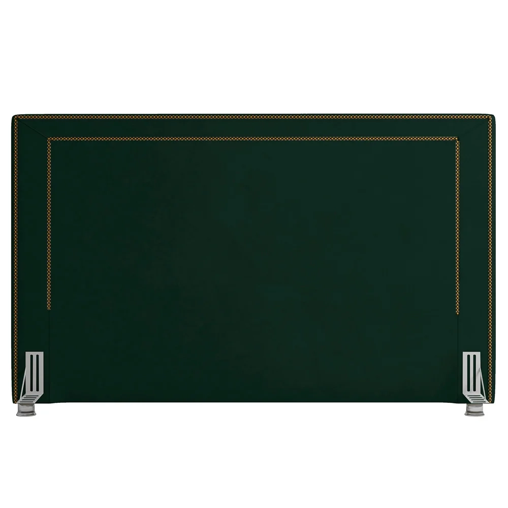 Cabeceira Cama Box Casal King 195cm Mali Z37 Veludo Verde Musgo - Mpozenato