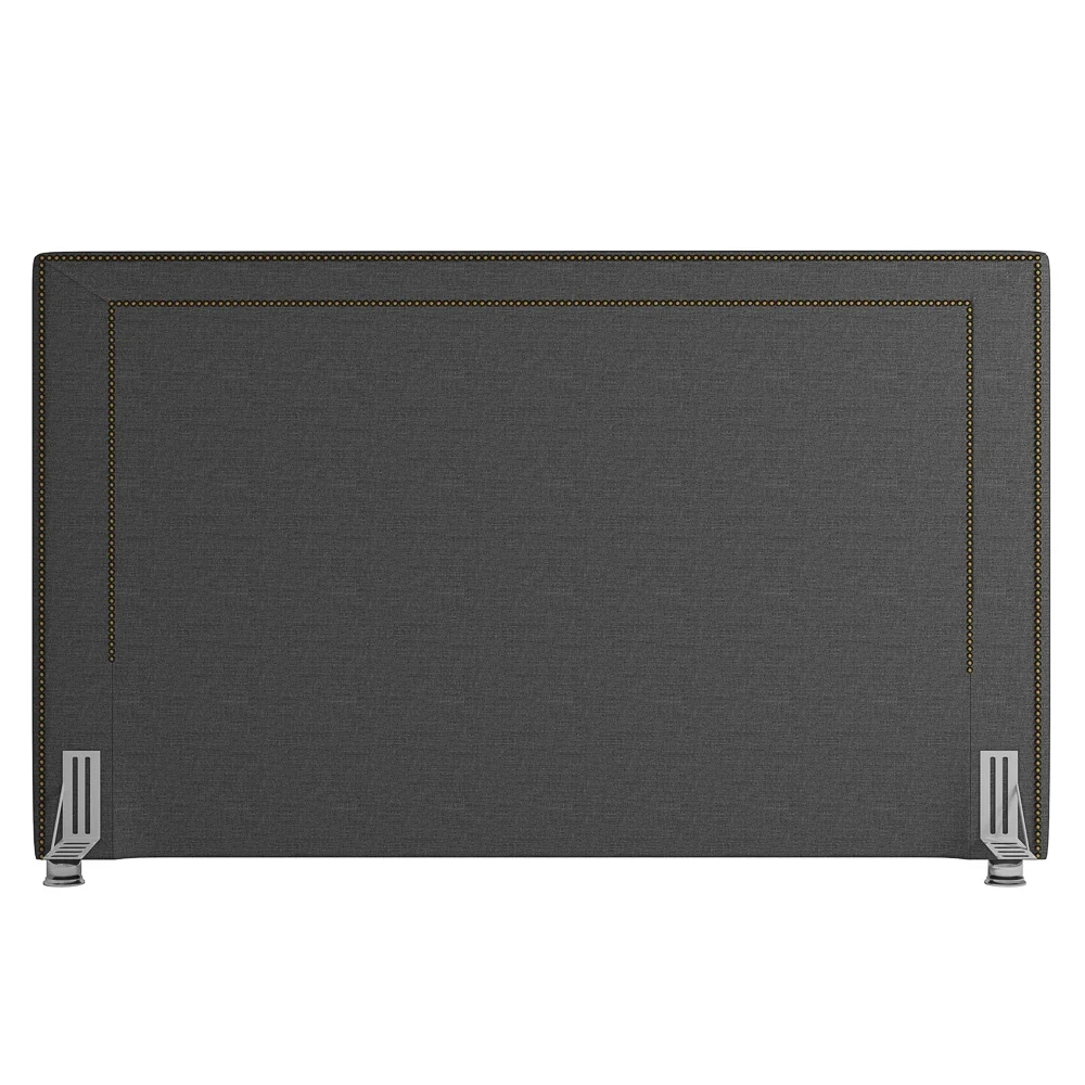 Cabeceira Cama Box Casal King 195cm Mali Z37 Linho Chumbo - Mpozenato