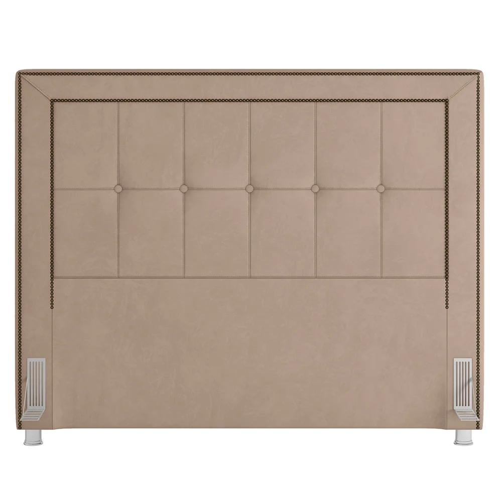 Cabeceira Cama Box Casal Queen 160cm Paolla Z37 Veludo Bege - Mpozenato