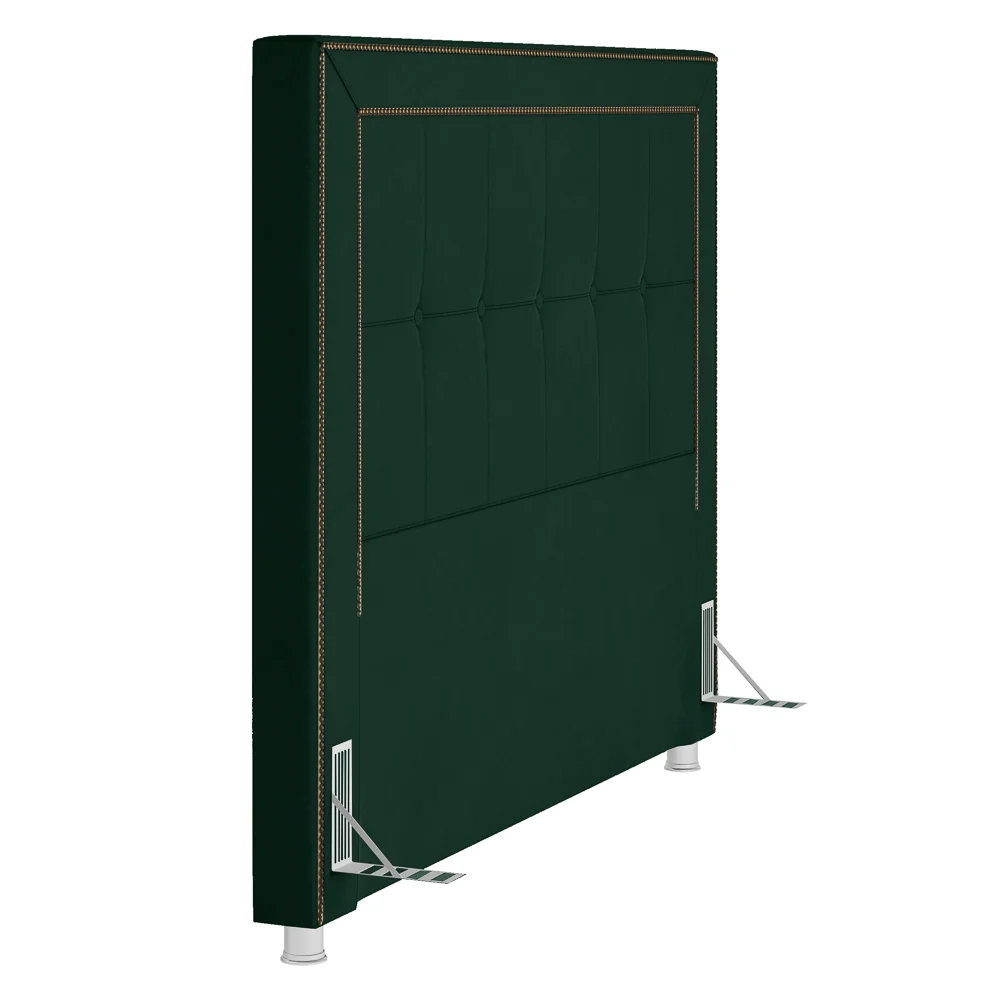 Cabeceira Cama Box Casal King 195cm Paolla Z37 Veludo Verde Musgo - Mpozenato