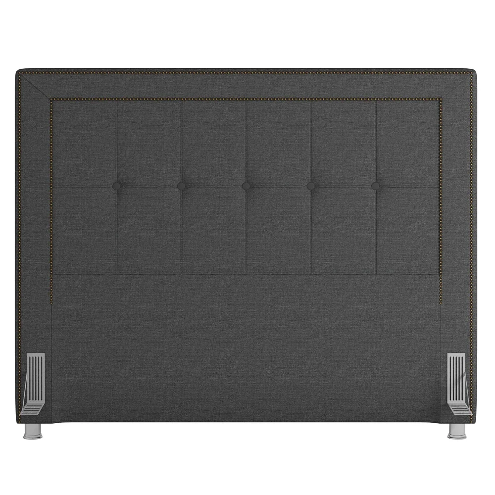 Cabeceira Cama Box Casal King 195cm Paolla Z37 Linho Chumbo - Mpozenato