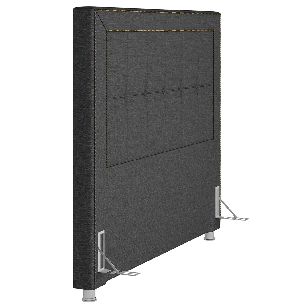 Cabeceira Cama Box Casal King 195cm Paolla Z37 Linho Chumbo - Mpozenato