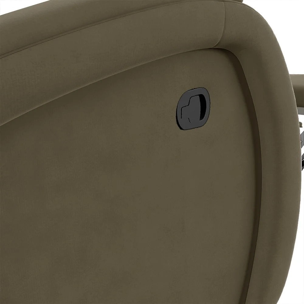 Poltrona do Papai Reclinável Kalie Glider Giratória Massagem FH9 Veludo Capuccino - Mpozenato