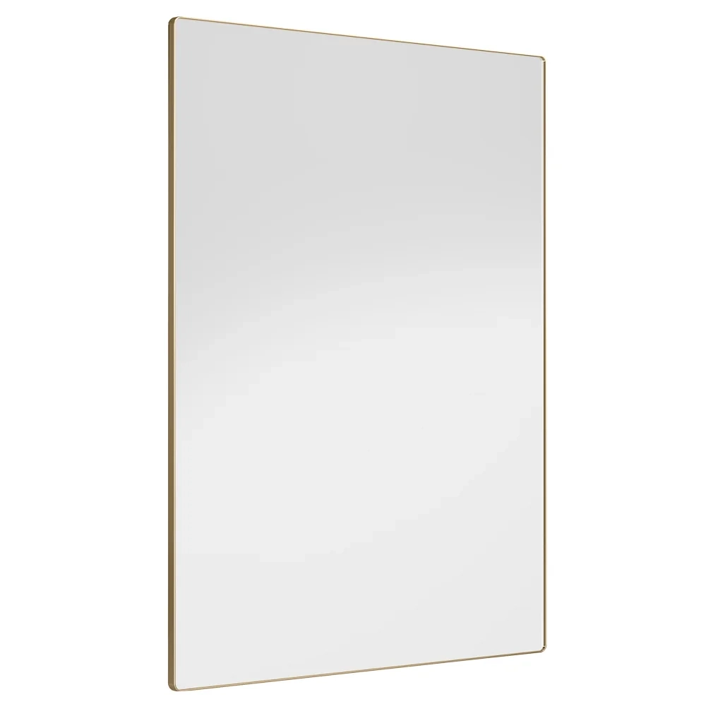 Espelho Decorativo Retangular Com Moldura Shine D09 Dourado - Mpozenato