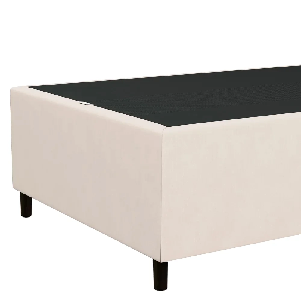 Base para Cama Box Solteiro 88x188cm Hit Z04 Suede Bege - Mpozenato