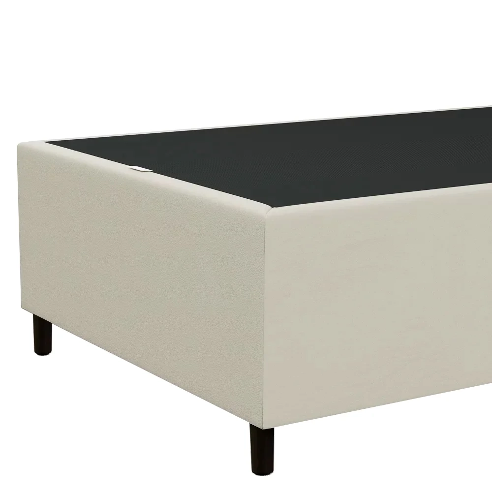 Base para Cama Box Solteiro 88x188cm Hit Z04 Sintético Bege- Mpozenato