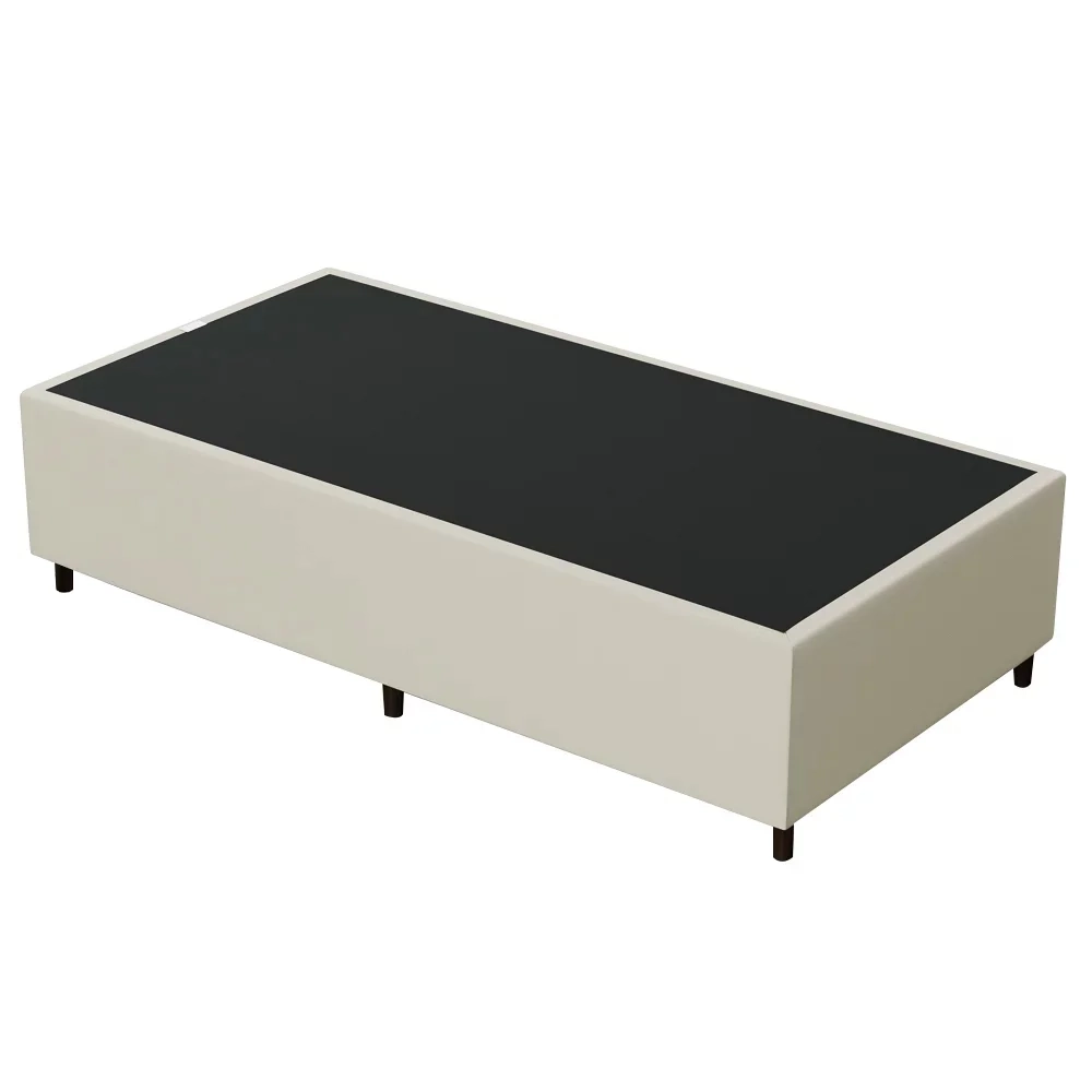 Base para Cama Box Solteiro 88x188cm Hit Z04 Sintético Bege- Mpozenato