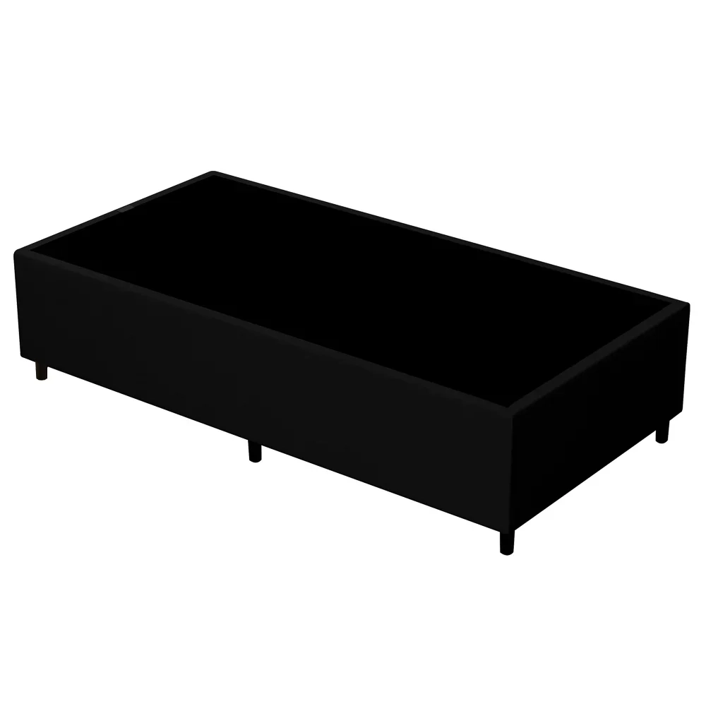 Base para Cama Box Solteiro 88x188cm Hit Z04 Sintético Preto - Mpozenato