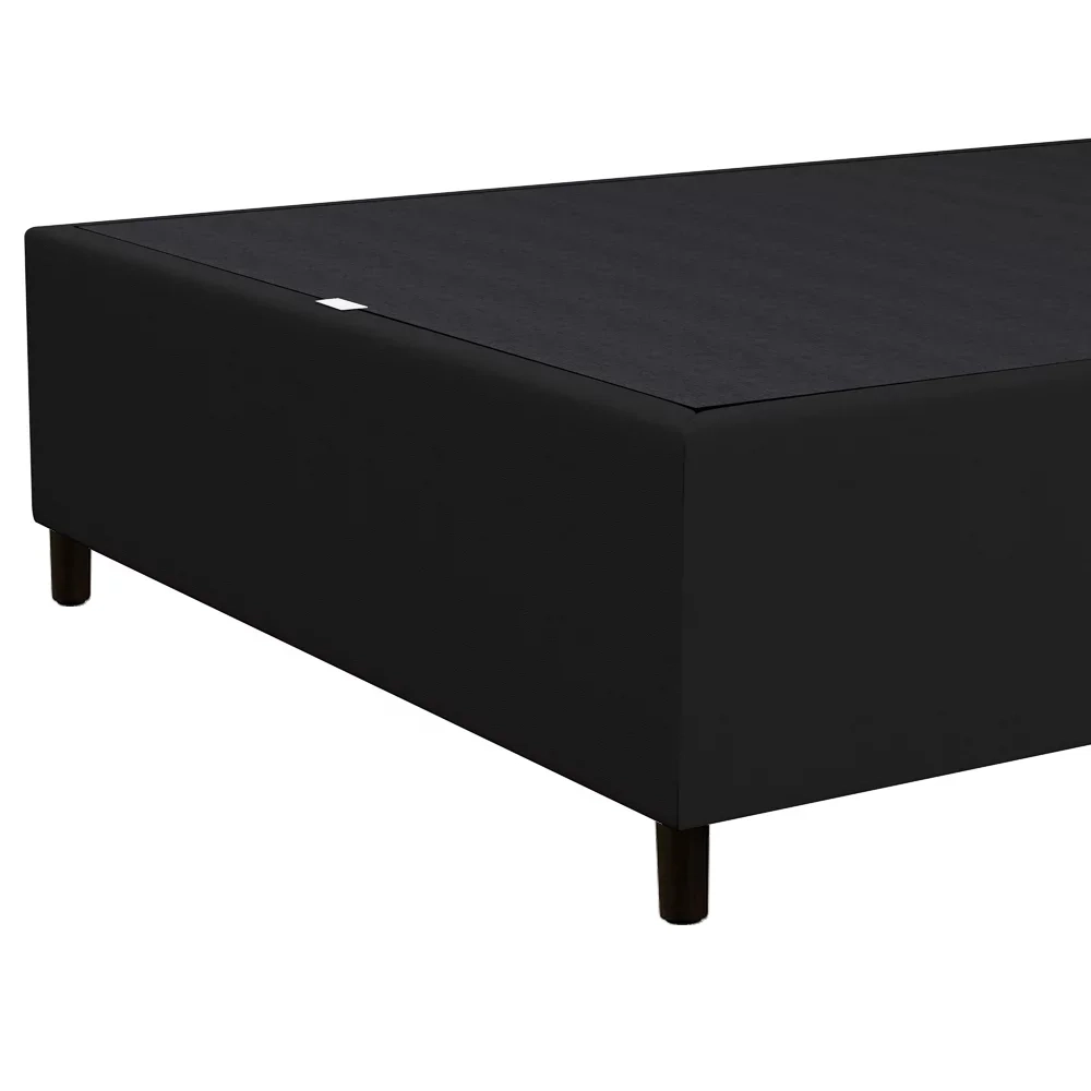 Base para Cama Box Casal 138x188cm Hit Z04 Sintético Preto - Mpozenato