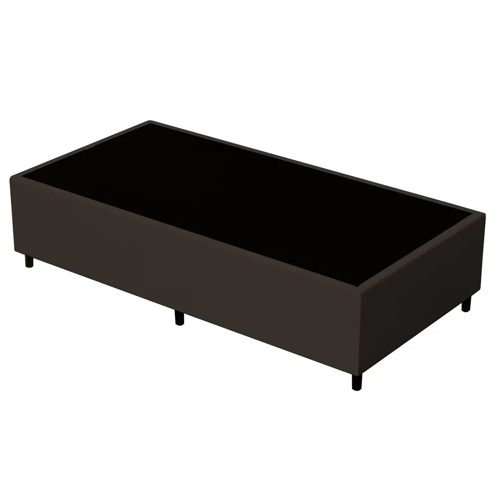 Base para Cama Box Solteiro 88x188cm Hit Z04 Suede Marrom - Mpozenato