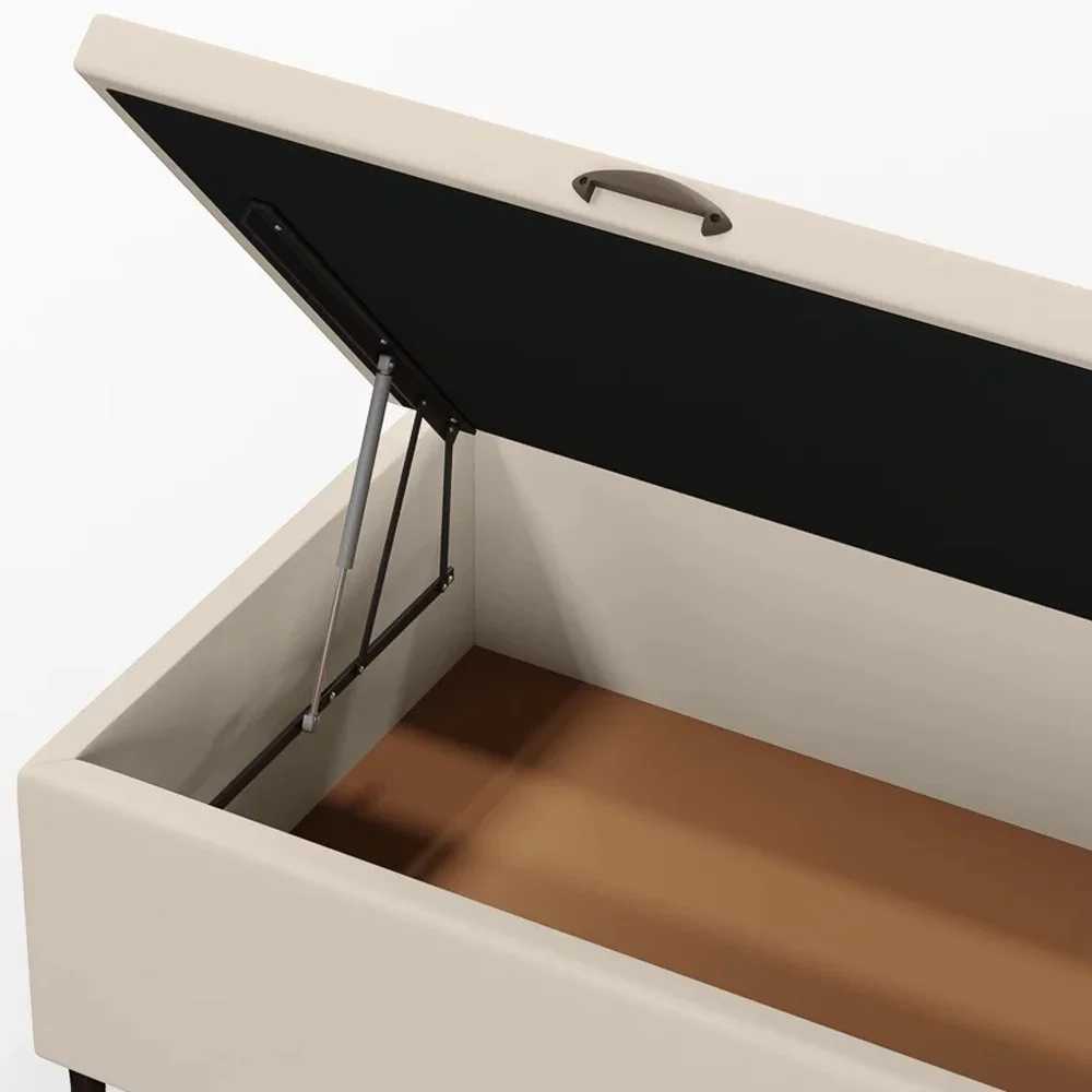 Base para Cama Box Baú Solteiro 88x188cm Hit Z04 Sintético Bege - Mpozenato