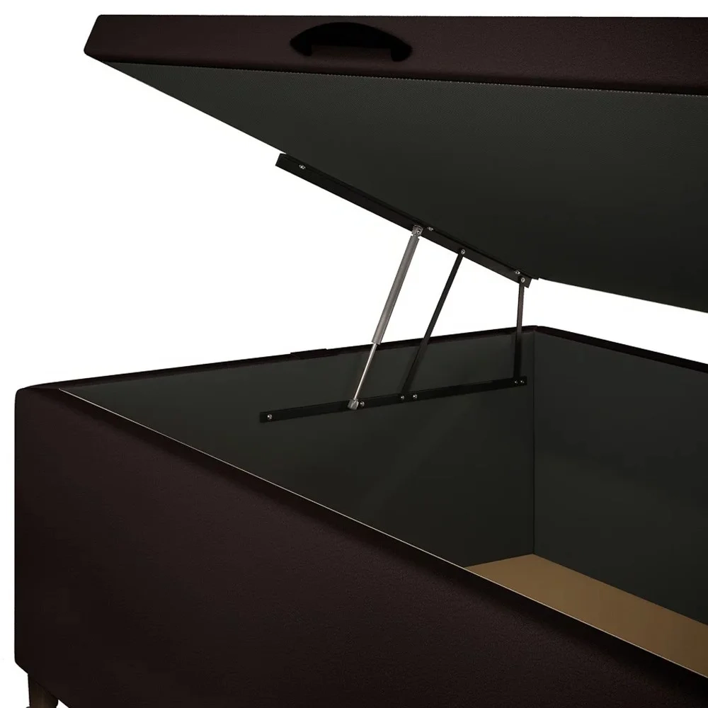 Base para Cama Box Baú Solteiro 88x188cm Hit Z04 Sintético Marrom - Mpozenato