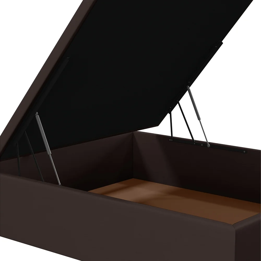 Base para Cama Box Baú Casal 138x188cm Hit Z04 Sintético Marrom - Mpozenato