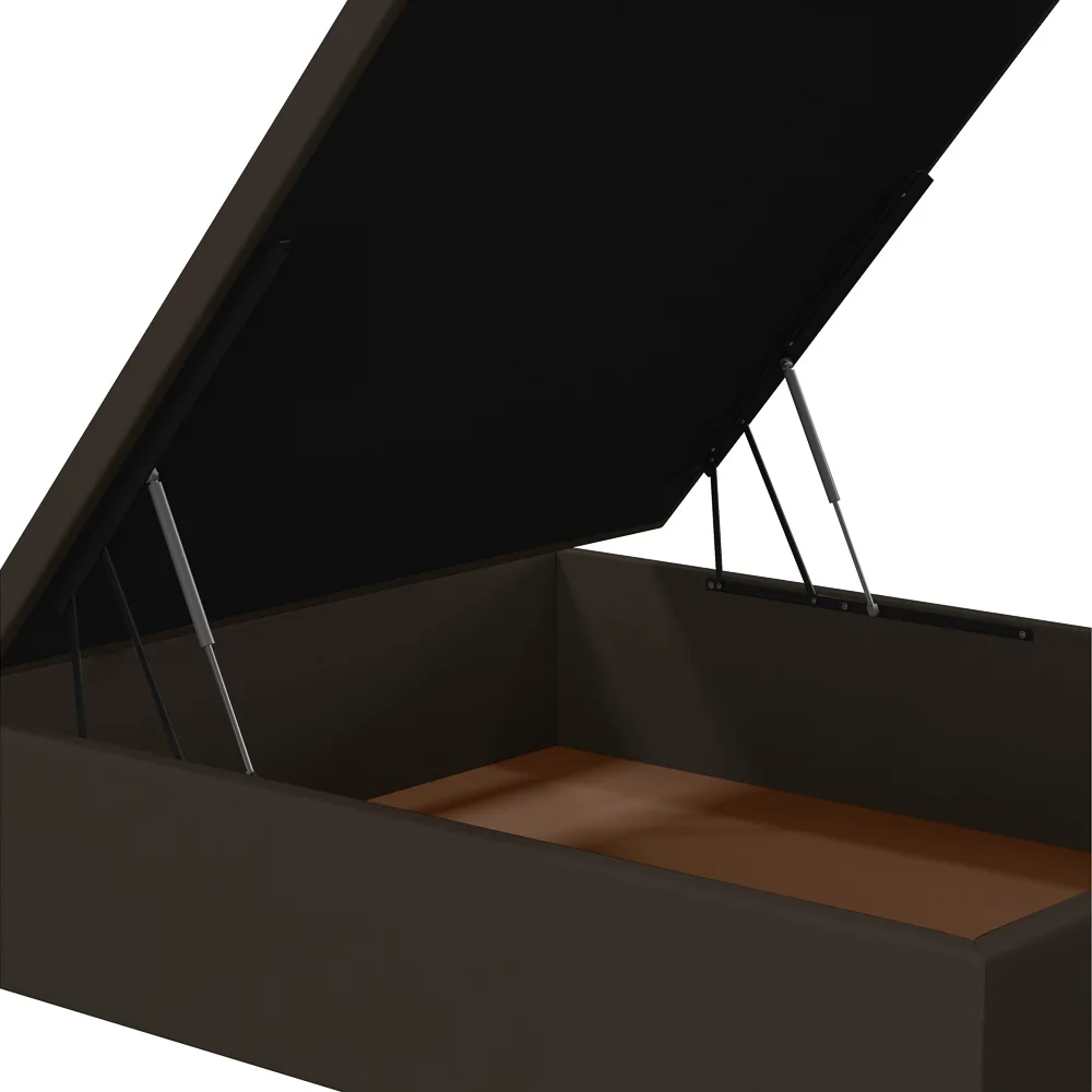 Base para Cama Box Baú Casal 138x188cm Hit Z04 Suede Marrom - Mpozenato