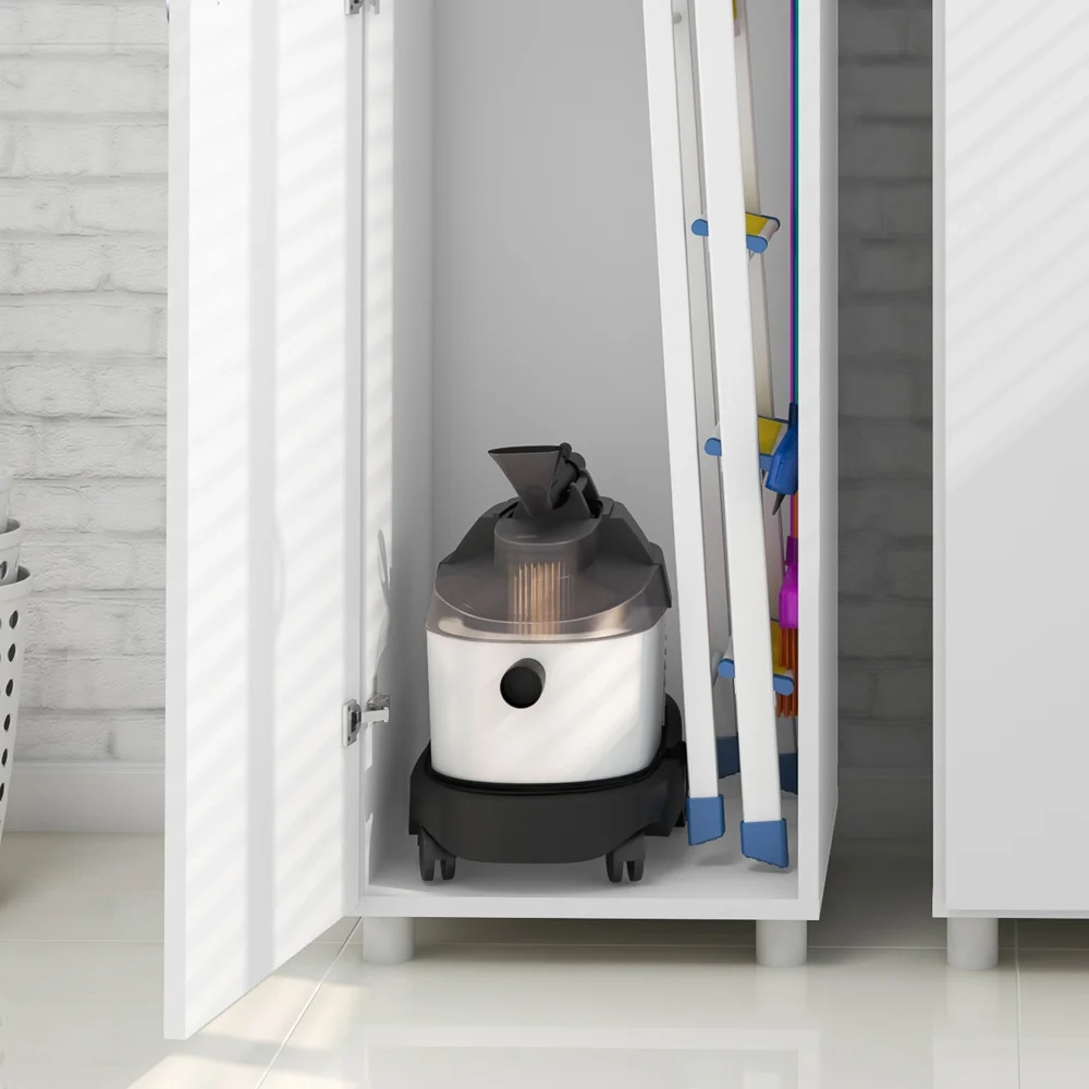 Armário Multiuso 1 Porta 2 Prateleiras AM3107 Branco - Tecno Mobili