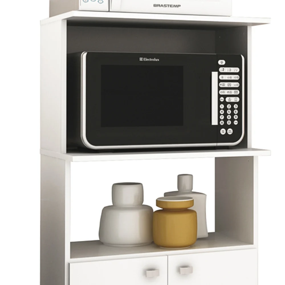 Armário Multiuso 2 Nichos 2 Portas BL3301 Branco - Tecno Mobili