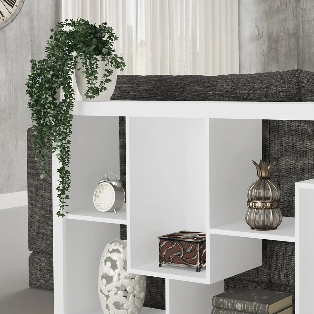 Estante Livreiro Multiuso Com Nichos E1712 Branco  - Tecno Mobili