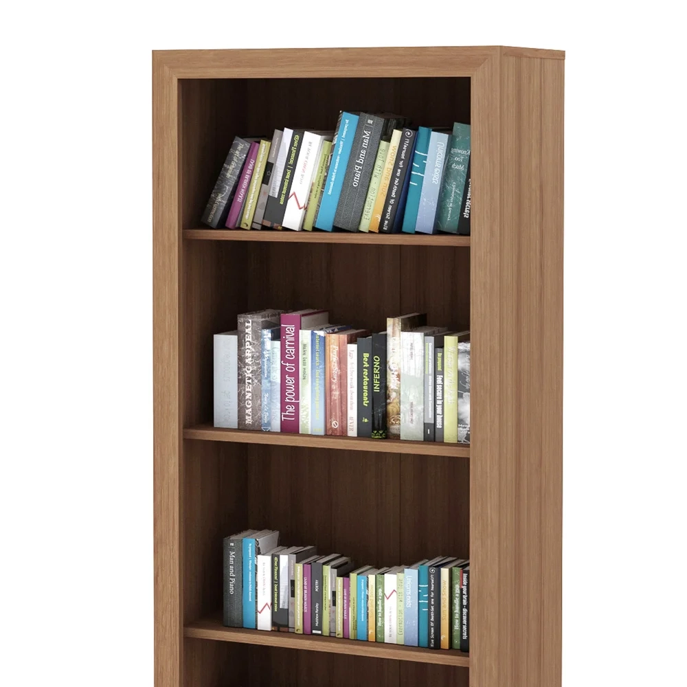 Estante Livreiro Multiuso 4 Prateleiras ME4104 Amêndoa - Tecno Mobili