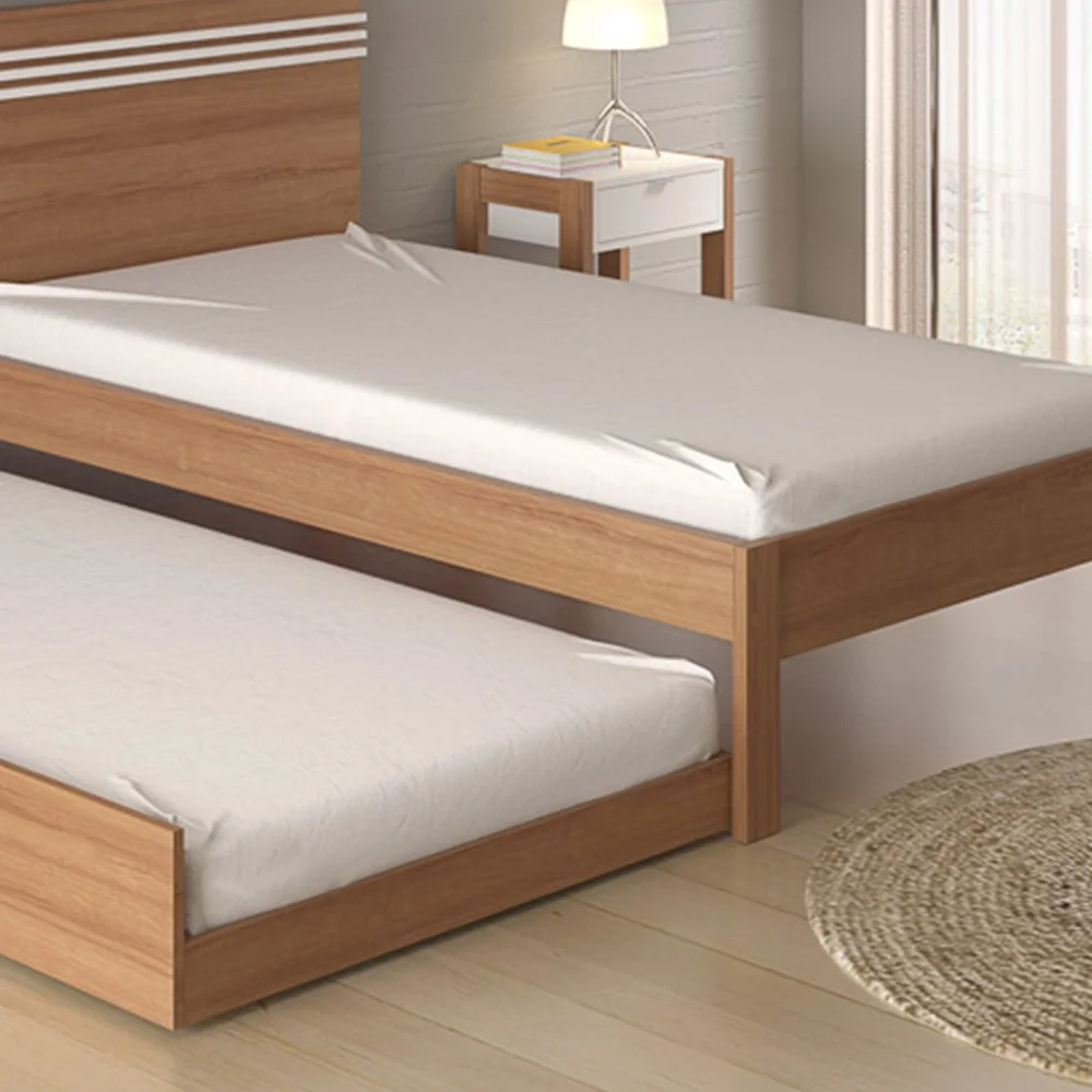 Cama Auxiliar Solteiro CM8008 Amêndoa - Tecno Mobili