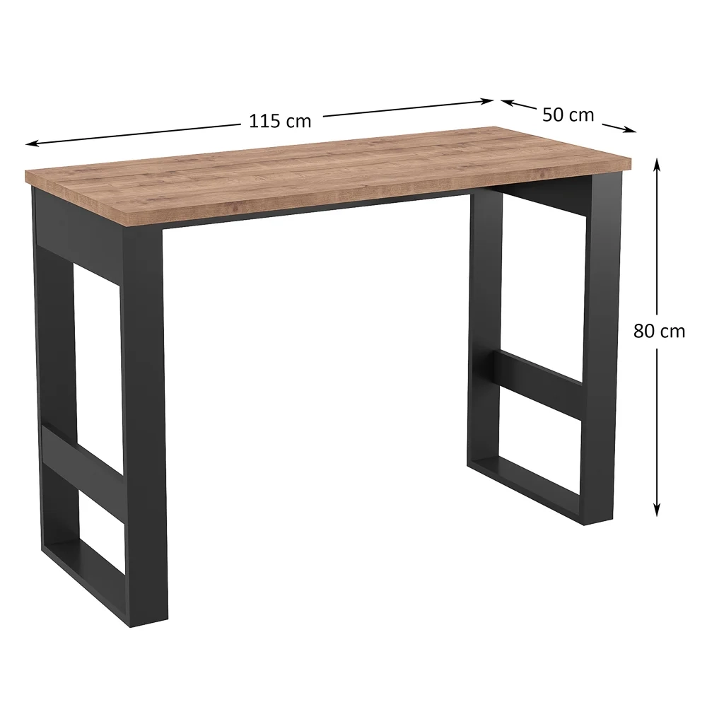 Mesa Para Computador Estilo Industrial 115cm Chess F04 Preto/Solanum - Mpozenato