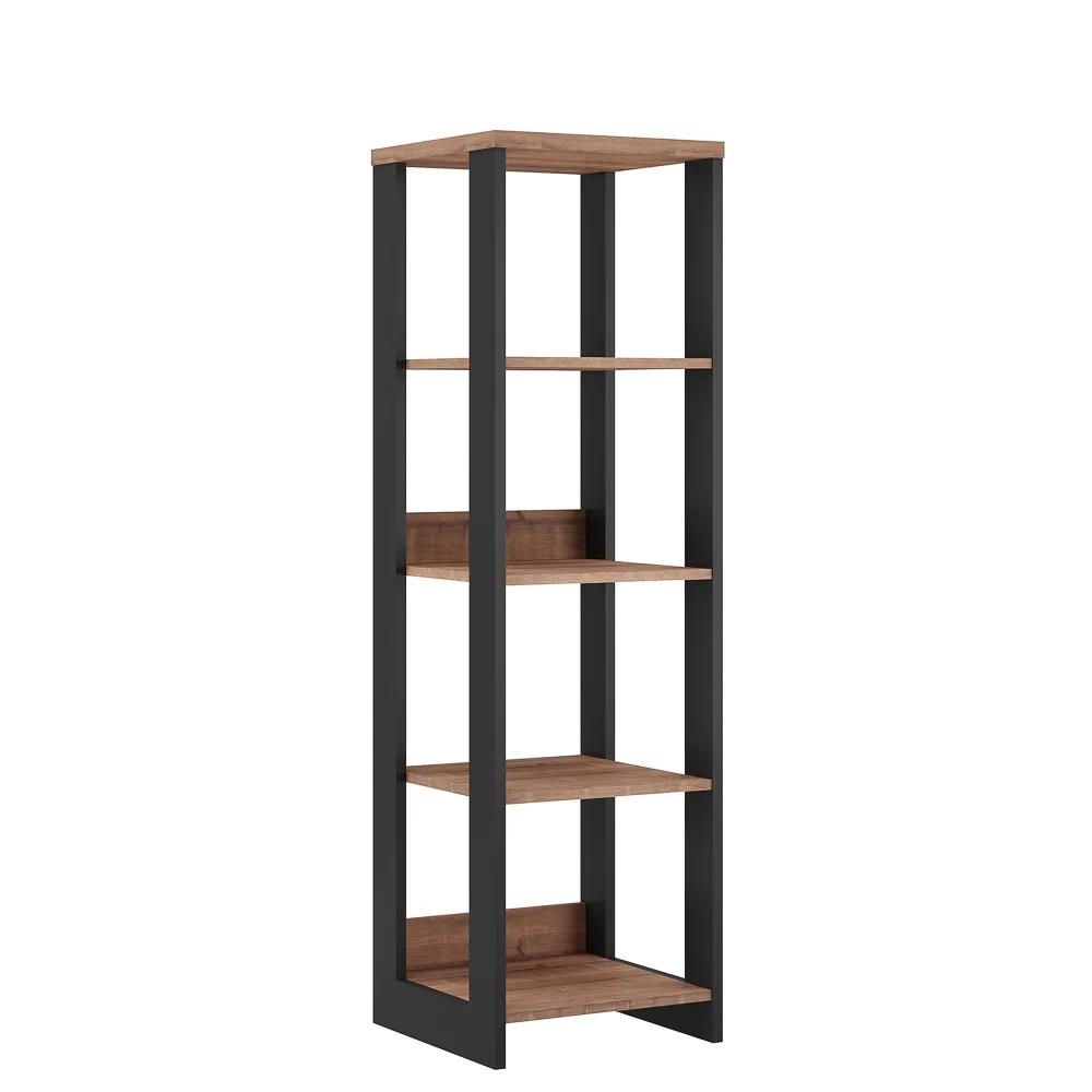 Estante Livreiro Torre Industrial Chess F04 Preto/Solanum - Mpozenato