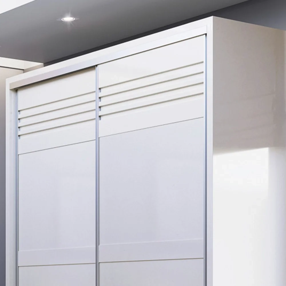Guarda Roupa Solteiro 179cm 2 Portas de Correr 100% MDF TW601 Off White - Dalla Costa