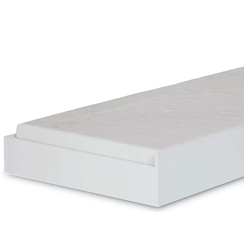 Cama Auxiliar Solteiro Branco - Santos Andirá