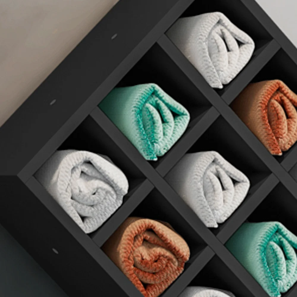 Nicho Decorativo Porta Toalha Barbearia Preto   - AJL Móveis