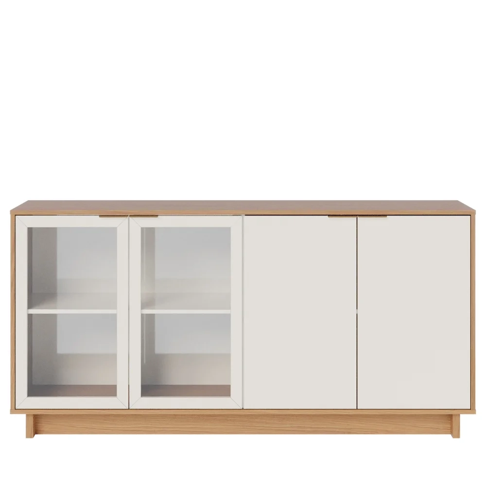 Balcão Aparador Buffet Vicky C05 Freijó/Off White - Mpozenato