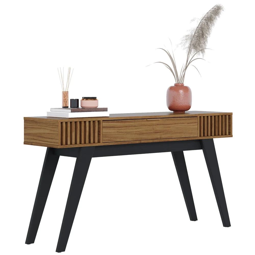 Aparador Para Sala de Estar Valerie C05 Noce Milano - Mpozenato