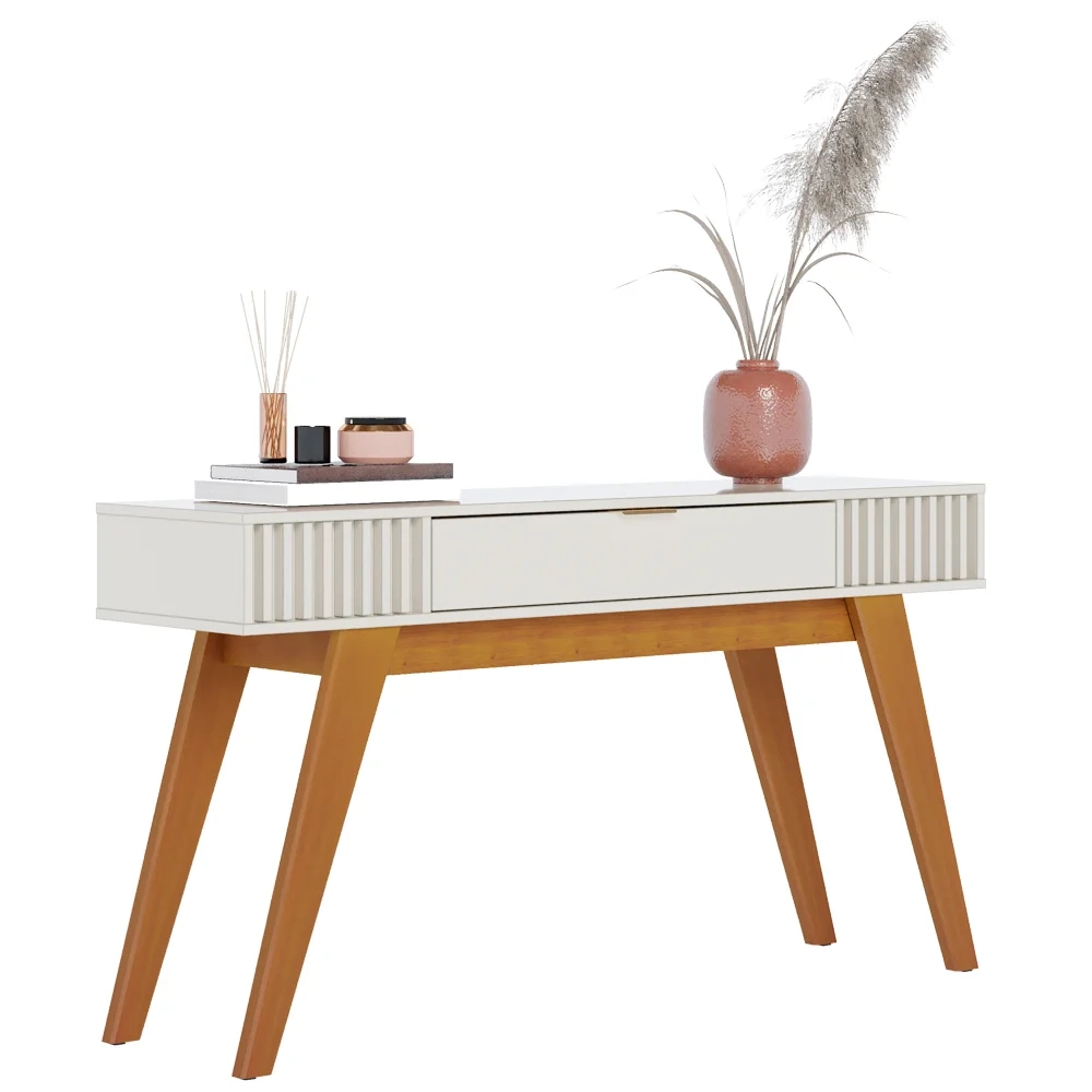 Aparador Para Sala de Estar Valerie C05 Off White - Mpozenato