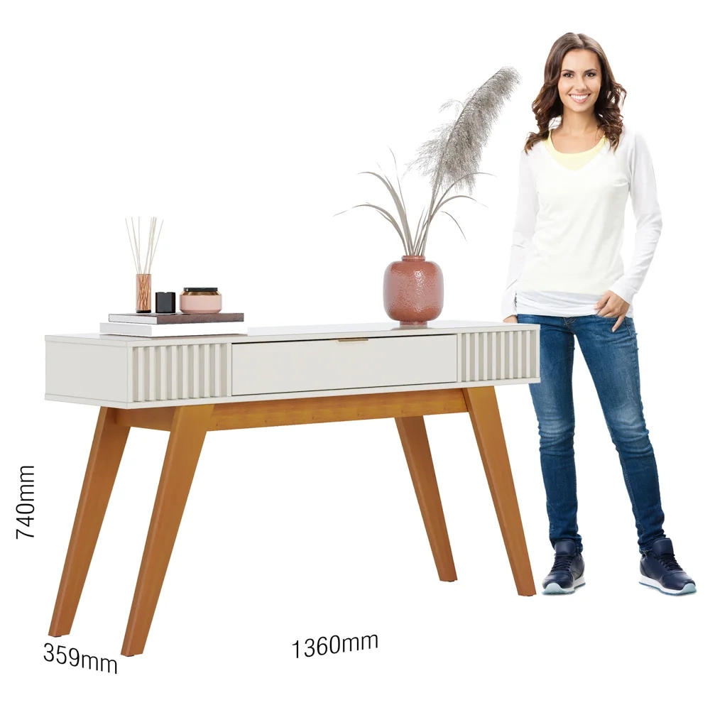 Aparador Para Sala de Estar Valerie C05 Off White - Mpozenato