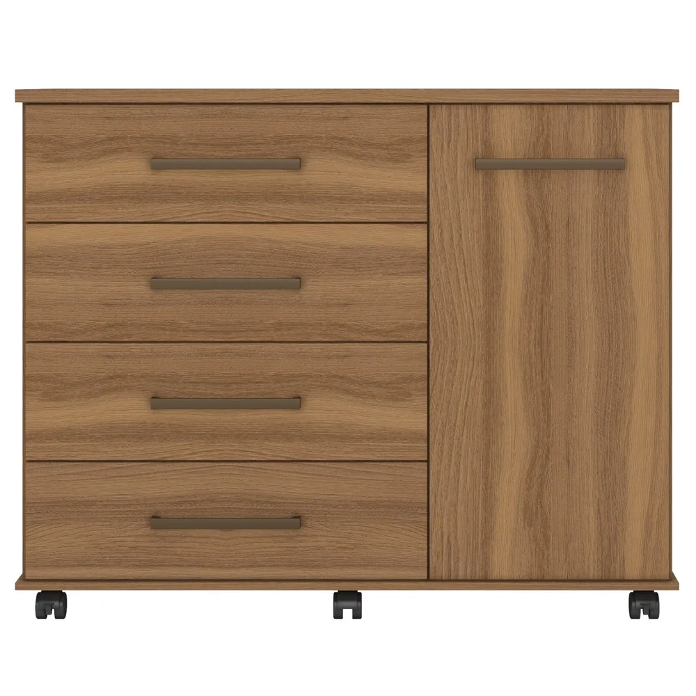 Cômoda Para Quarto 1 Porta 4 Gavetas Flora D02 Amendola Touch - Mpozenato