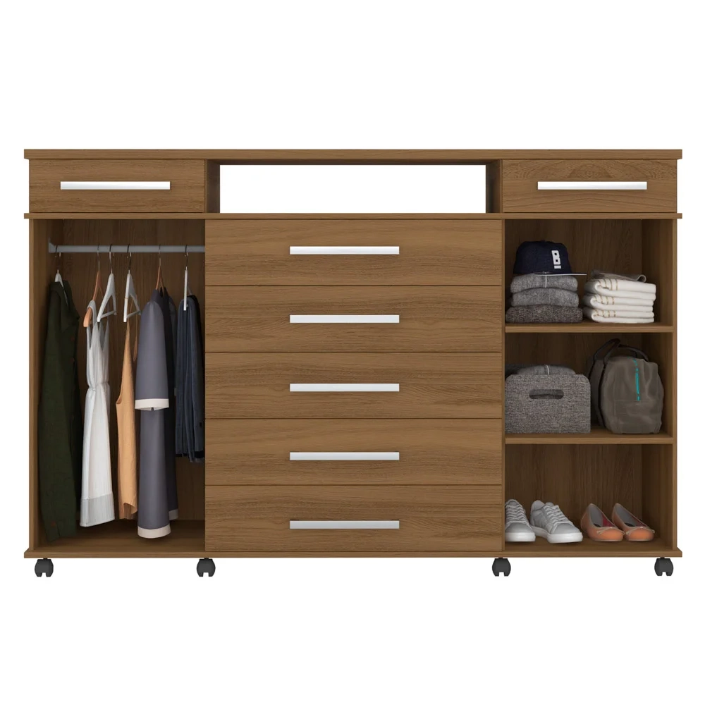 Cômoda Para Quarto 2 Portas 7 Gavetas London D02 Amendola Touch - Mpozenato