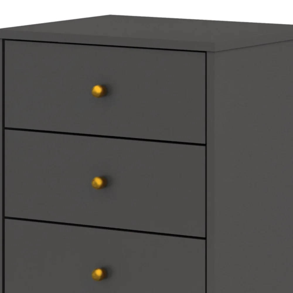 Gaveteiro Office 4 Gavetas Com Rodízios Presence D02 Grafito - Mpozenato