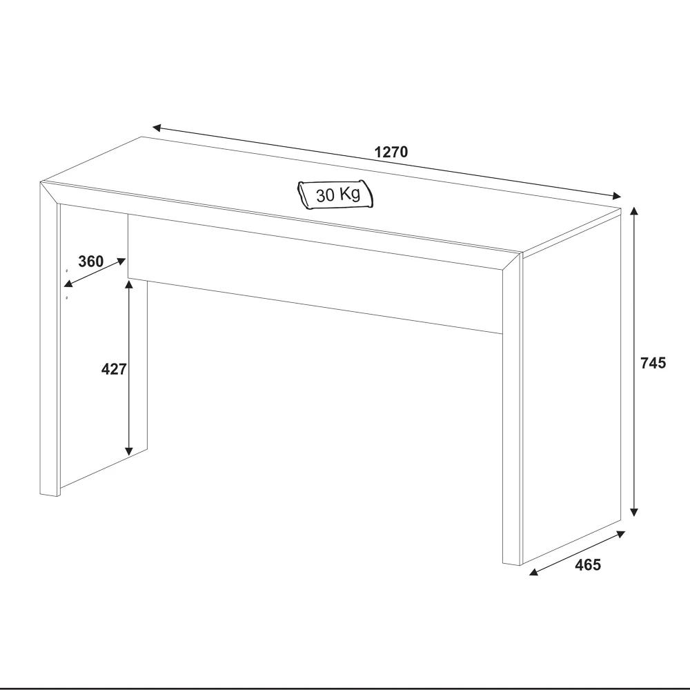 Mesa Para Computador Escrivaninha ME4135 Branco - Tecno Mobili