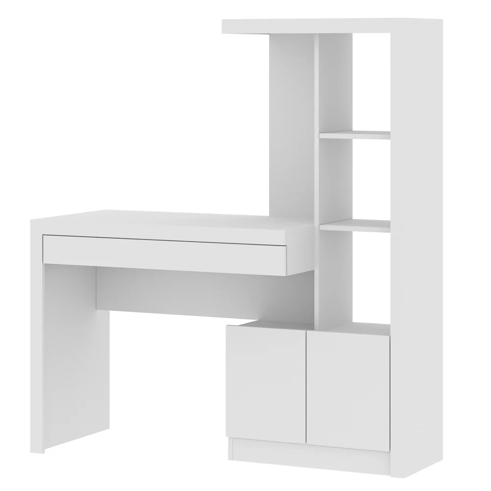 Estante Escrivaninha 2 Portas 1 Gaveta ME4143 Branco - Tecno Mobili