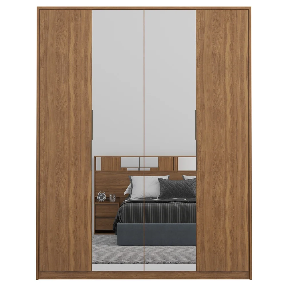 Guarda Roupa Casal 4 Portas 2 Com Espelhos Attore D02 Amendola Touch - Mpozenato