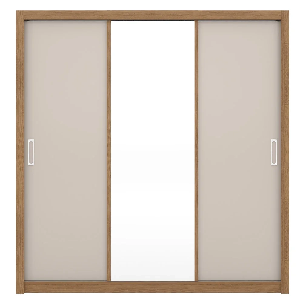 Guarda Roupa 3 Portas 2 Gavetas Residence D02 Amendola/Off White - Mpozenato