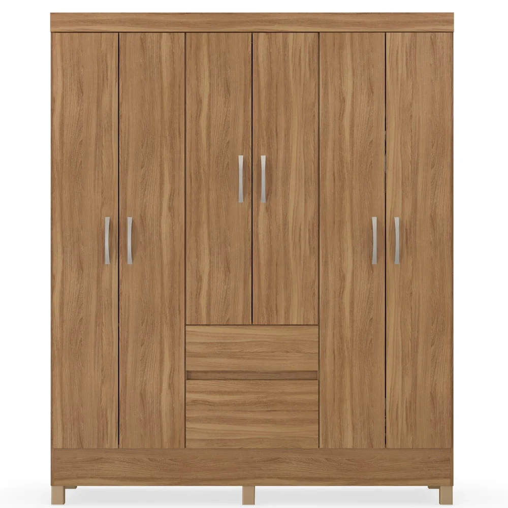 Guarda Roupa Casal 6 Portas 2 Gavetas Flash II D02 Amendola Touch - Mpozenato