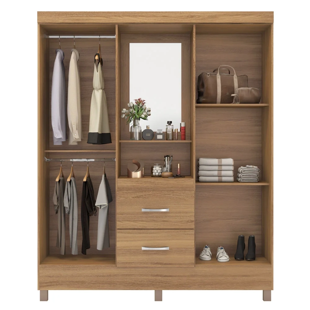 Guarda Roupa Capelinha 4 Portas 2 Gavetas Lord D02 Amendola Touch - Mpozenato