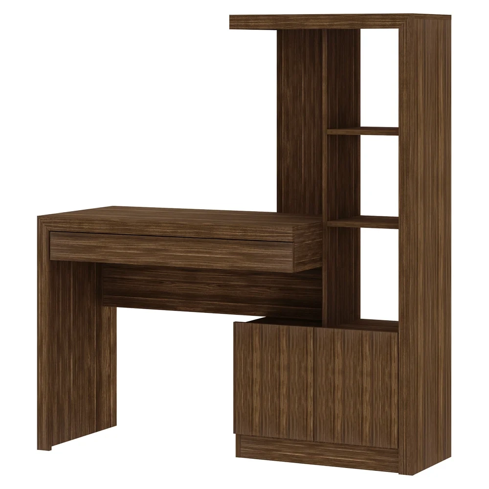 Estante Escrivaninha 2 Portas 1 Gaveta ME4143 Nogal - Tecno Mobili