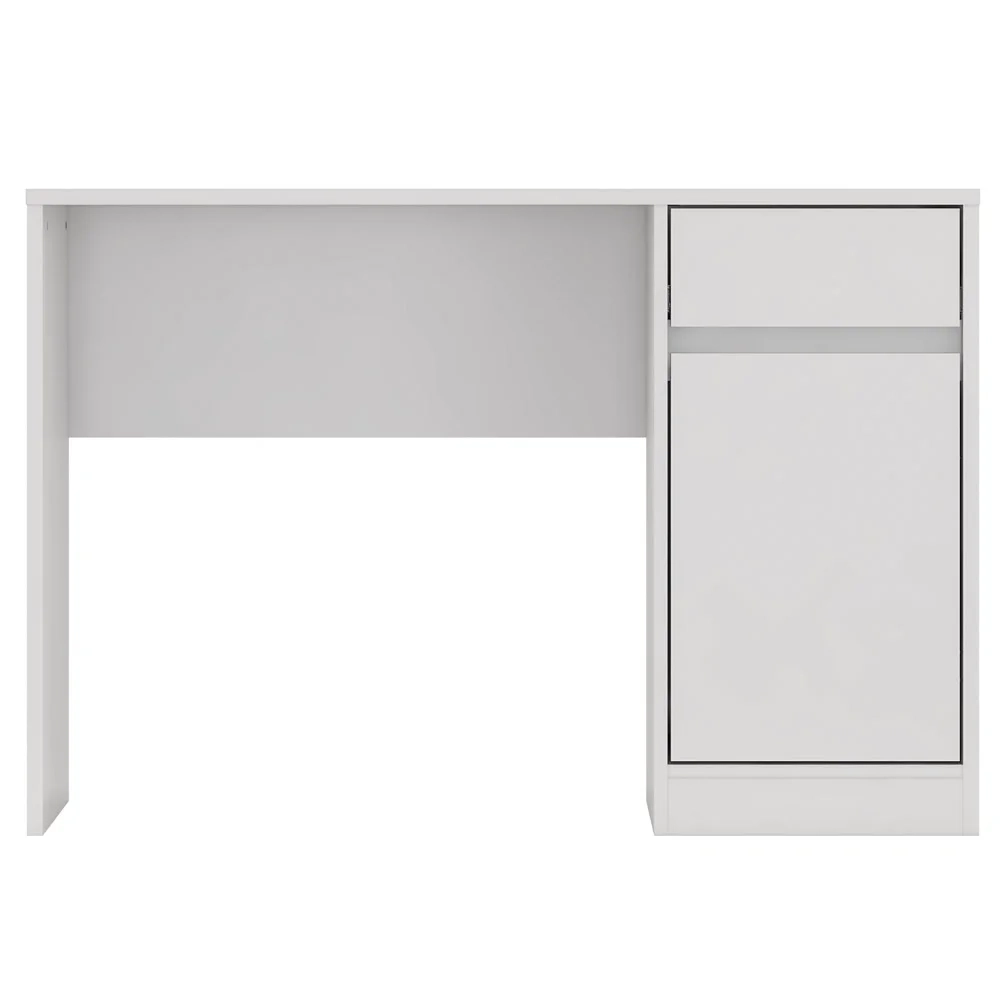 Mesa Para Computador Escrivaninha Office 1 Porta 1Gaveta Morada D02 Branco - Mpozenato