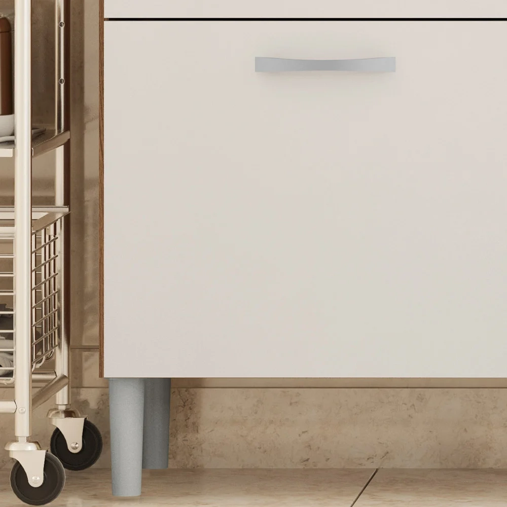 Kit Cozinha Compacta 6 Portas 2 Gavetas Harmonia D02 Amendola/Branco - Mpozenato