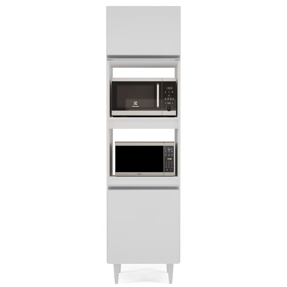 Paneleiro Cozinha Torre Quente 56cm Colorado Branco - Lumil Móveis