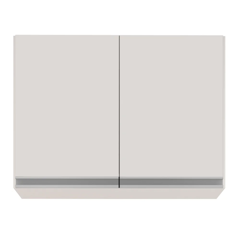 Armário Aéreo 80cm 2 Portas Califórnia Branco - Lumil Móveis