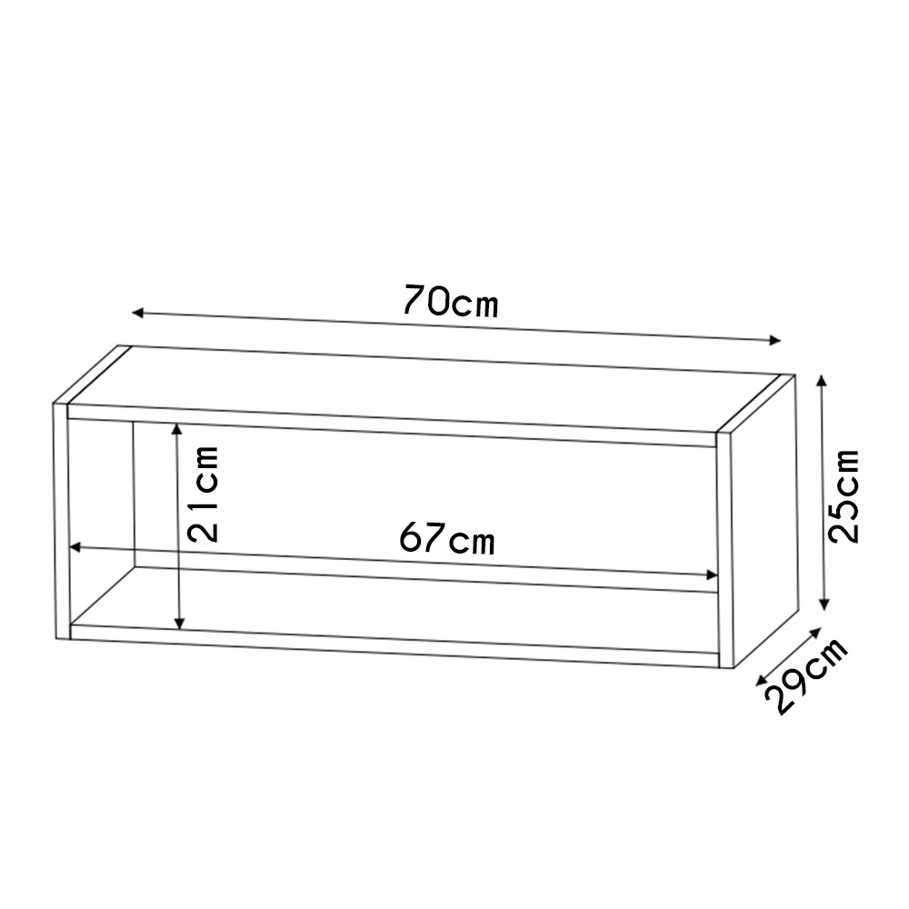 Armário Aéreo de Cozinha Para Geladeira 70cm Texas Branco - Lumil Móveis