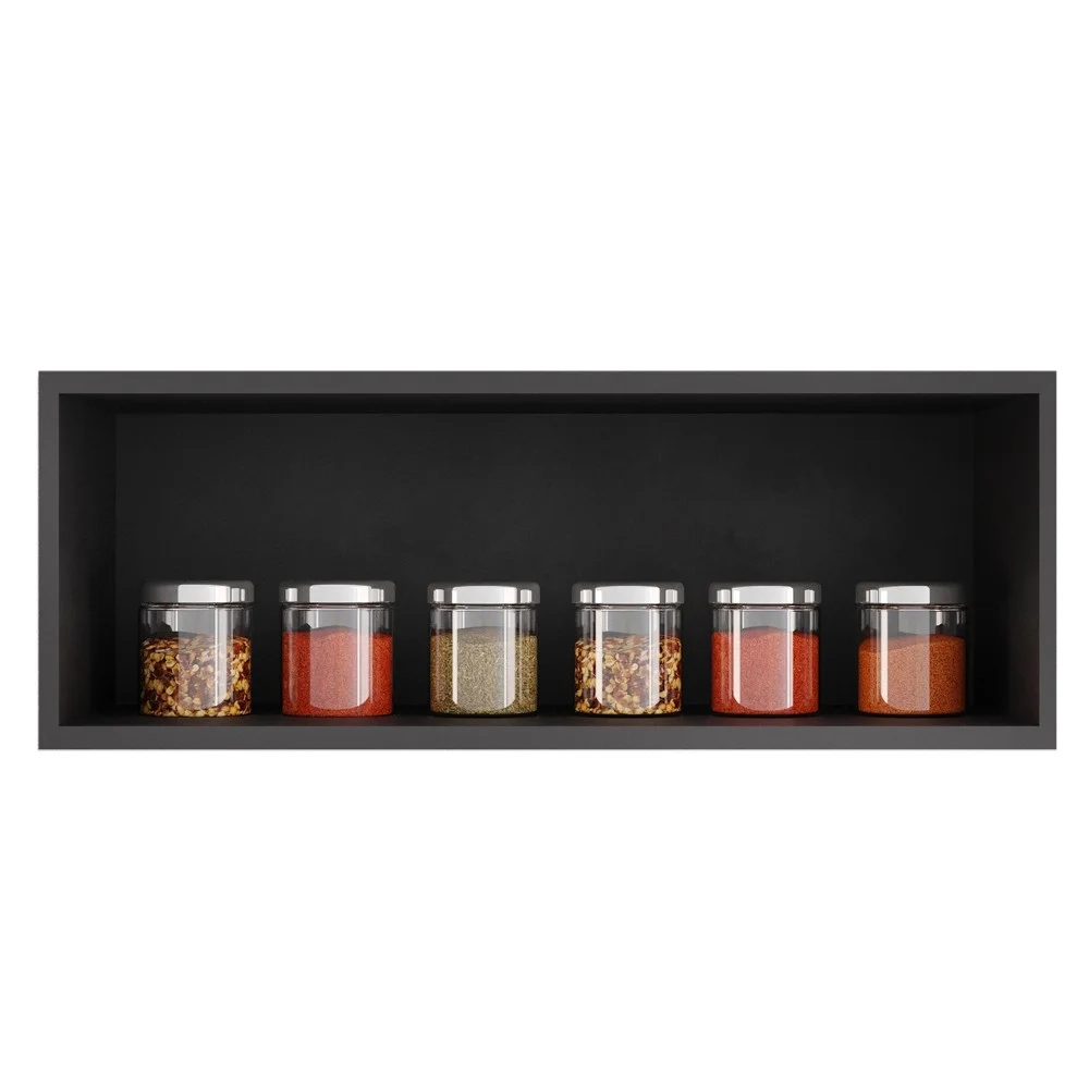 Armário Aéreo de Cozinha Para Geladeira 70cm Texas Preto - Lumil Móveis