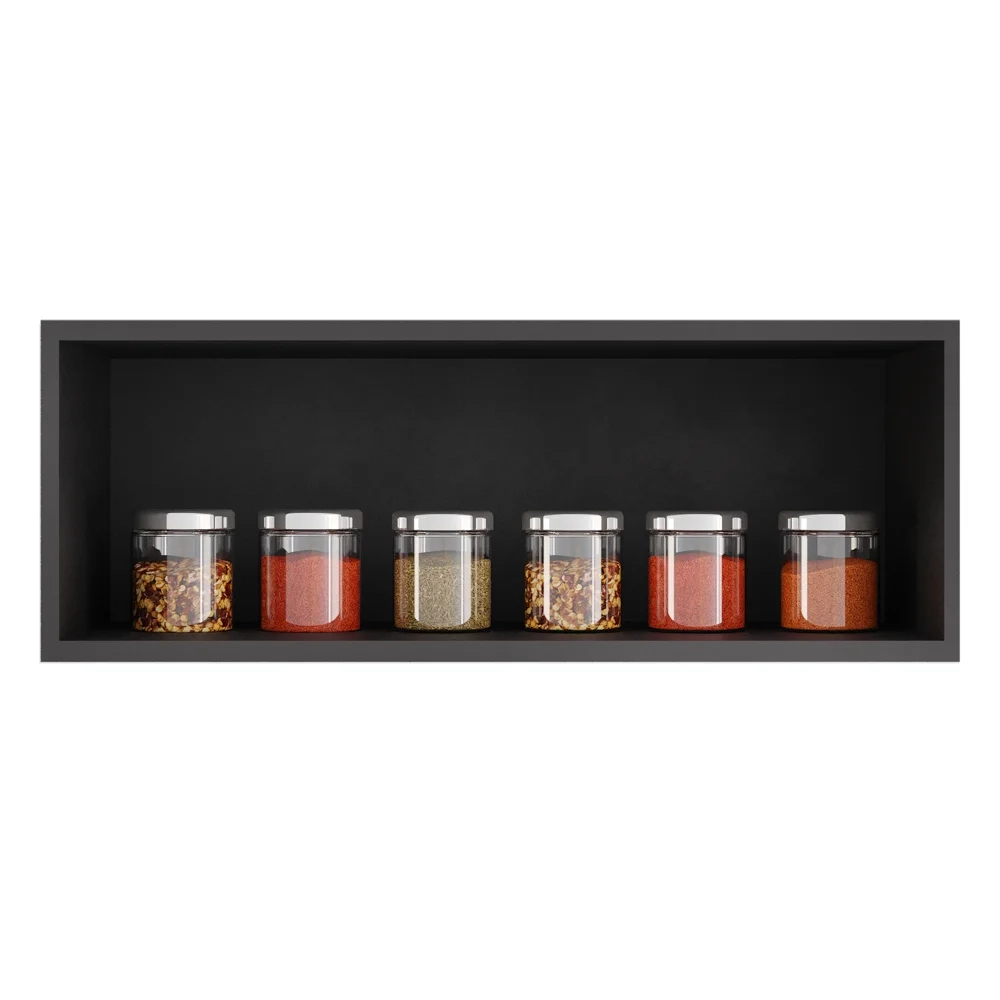 Armário Aéreo de Cozinha Para Geladeira 70cm Texas Preto/Cinza - Lumil Móveis